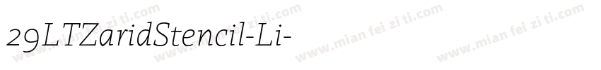 29LTZaridStencil-Li字体转换