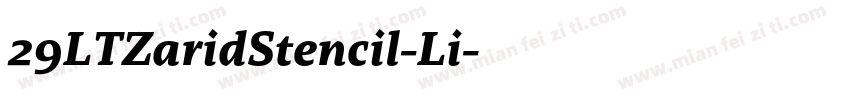 29LTZaridStencil-Li字体转换