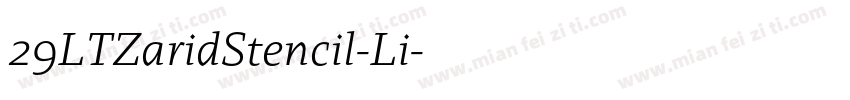 29LTZaridStencil-Li字体转换