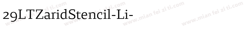 29LTZaridStencil-Li字体转换