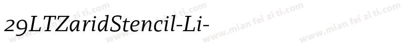 29LTZaridStencil-Li字体转换
