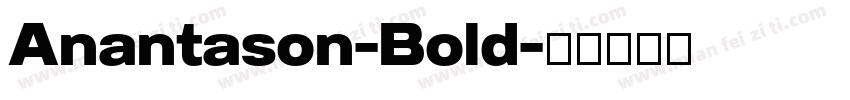 Anantason-Bold字体转换