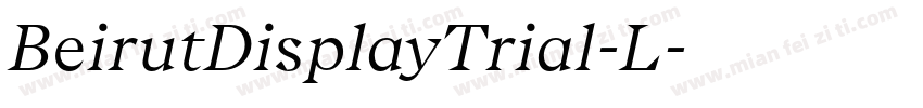 BeirutDisplayTrial-L字体转换