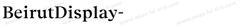 BeirutDisplay字体转换
