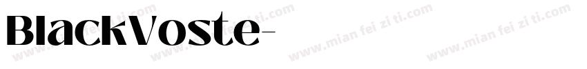 BlackVoste字体转换
