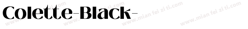 Colette-Black字体转换