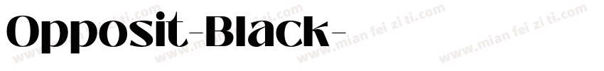 Opposit-Black字体转换
