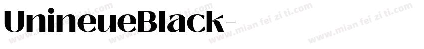 UnineueBlack字体转换