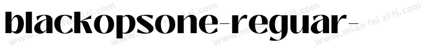 blackopsone-reguar字体转换