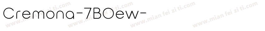 Cremona-7BOew字体转换
