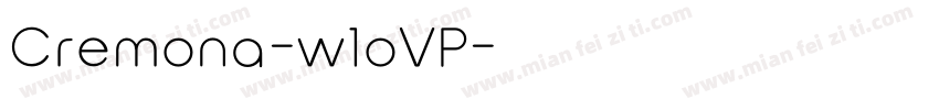 Cremona-w1oVP字体转换