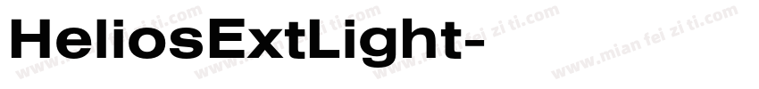 HeliosExtLight字体转换