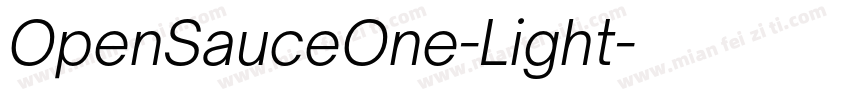 OpenSauceOne-Light字体转换