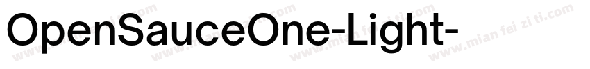 OpenSauceOne-Light字体转换