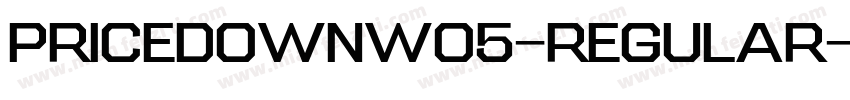 PricedownW05-Regular字体转换