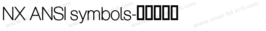 NX ANSI symbols免费下载-在线字体预览转换 - 免费字体网