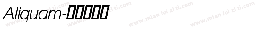 Aliquam字体转换