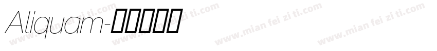 Aliquam字体转换