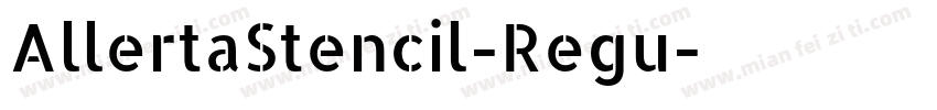 AllertaStencil-Regu字体转换