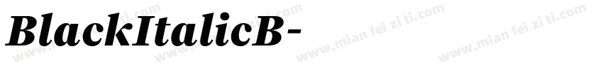 BlackItalicB字体转换