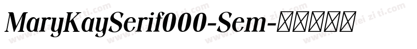 MaryKaySerif000-Sem字体转换