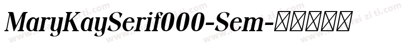 MaryKaySerif000-Sem字体转换