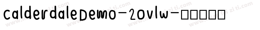 CalderdaleDemo-2Ovlw字体转换