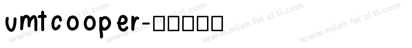 umtcooper字体转换