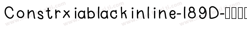 Constrxiablackinline-l89D字体转换