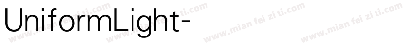 UniformLight字体转换