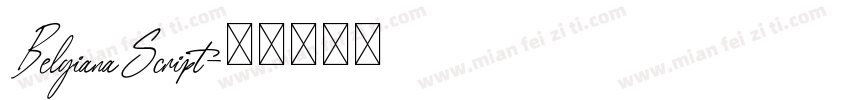 BelgianaScript字体转换