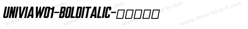 UniviaW01-BoldItalic字体转换