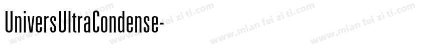 UniversUltraCondense字体转换