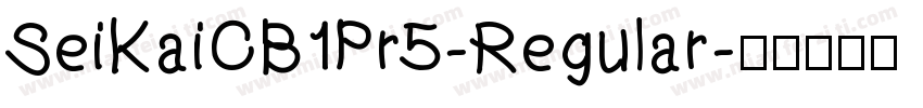 SeiKaiCB1Pr5-Regular字体转换