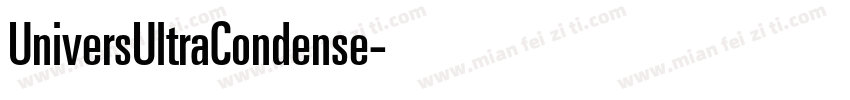 UniversUltraCondense字体转换