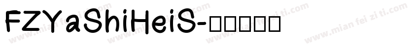 FZYaShiHeiS字体转换