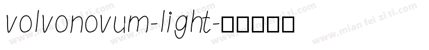 volvonovum-light字体转换