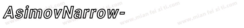 AsimovNarrow字体转换