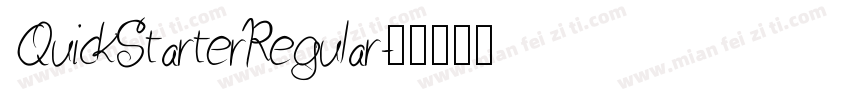 QuickStarterRegular字体转换