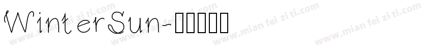 WinterSun字体转换