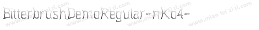BitterbrushDemoRegular-nKo4字体转换
