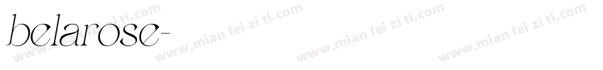 belarose字体转换