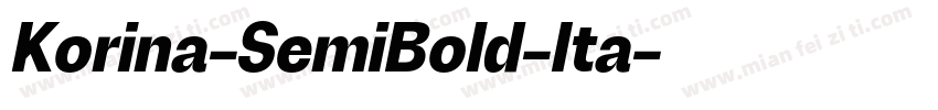 Korina-SemiBold-Ita字体转换
