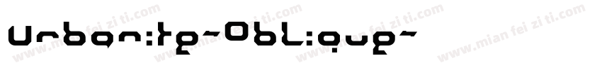 Urbanite-Oblique字体转换
