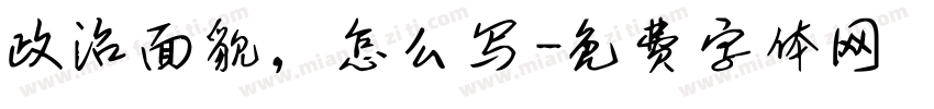 政治面貌，怎么写字体转换