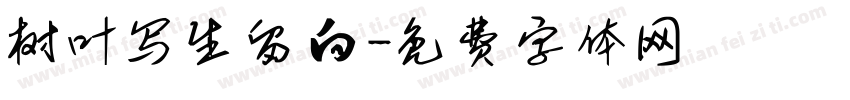 树叶写生留白字体转换