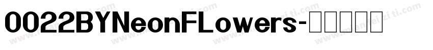 0022BYNeonFLowers字体转换