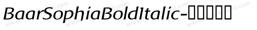 BaarSophiaBoldItalic字体转换