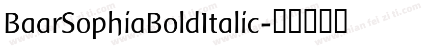 BaarSophiaBoldItalic字体转换