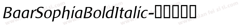 BaarSophiaBoldItalic字体转换